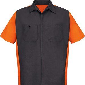 Red Kap SY20 Industrial Crew Shirt Black/Green Short Sleeve (Various Sizes)